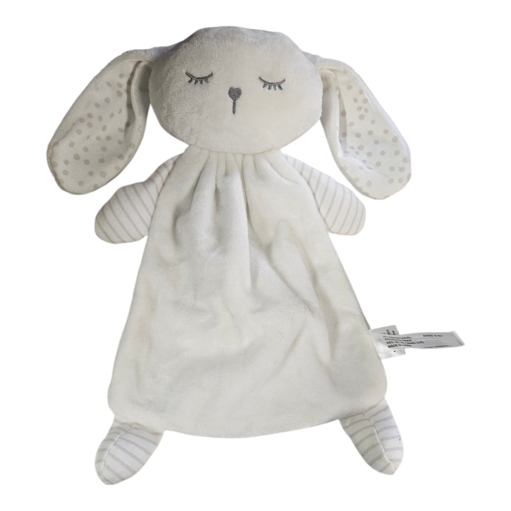Dreamgro Soft Plush Bunny Security Blanket Buddy Blankie Lovey Cream & Tan